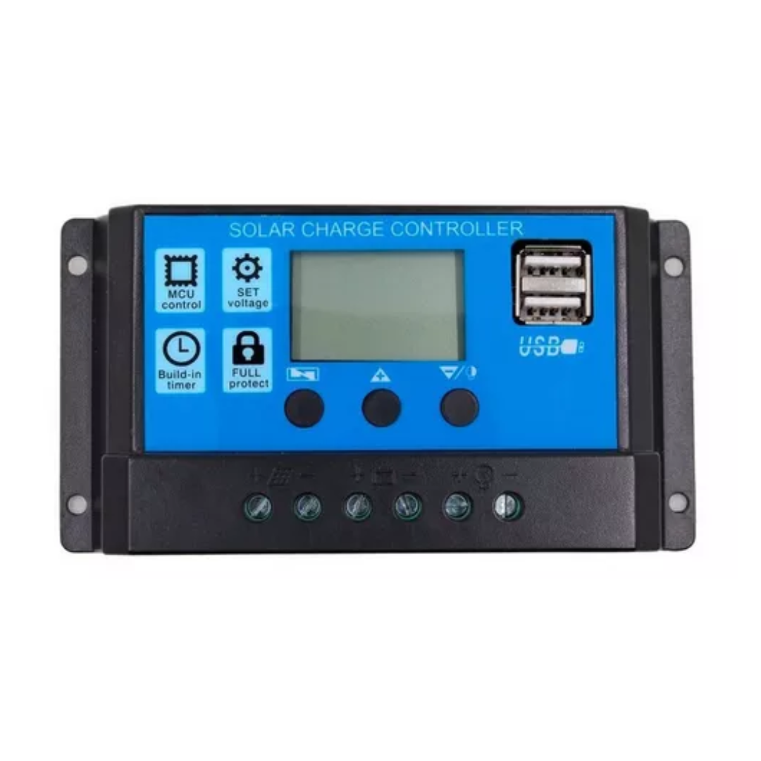 Kit Painel Solar + Controlador de Carga + Bateria de Lítio