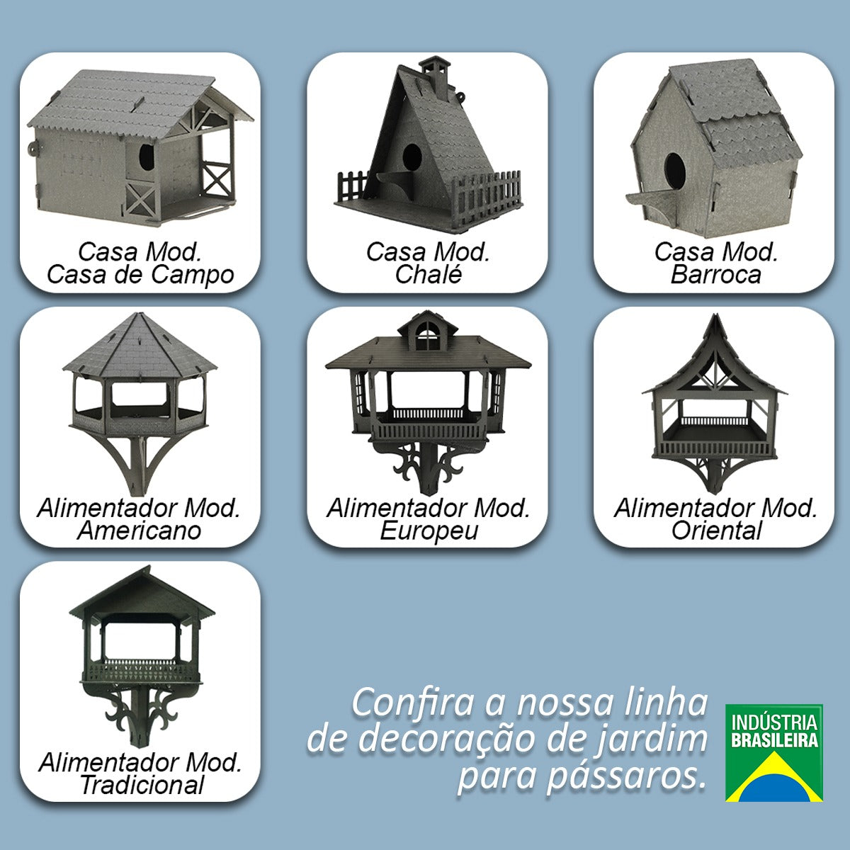 Kit 2 Casinha de Passarinhos Livres Aves Lindo Decoração Jardim