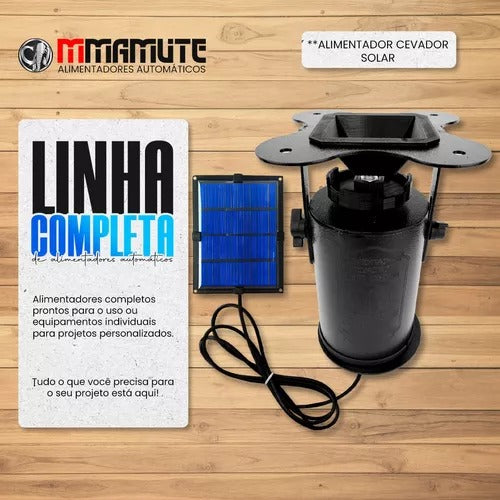 Alimentador Automático Cevador Ave Piscicultura Solar Javali