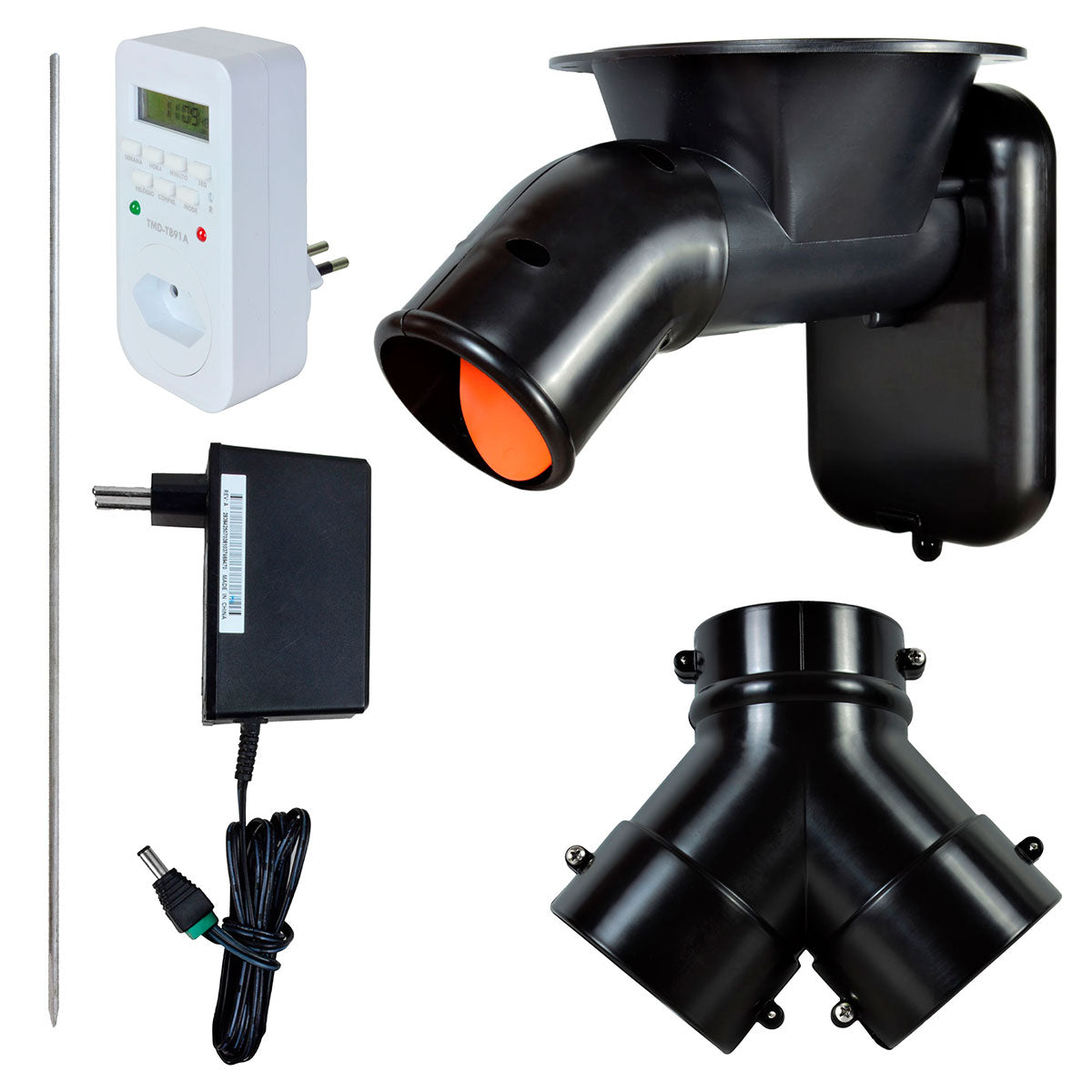 Alimentador com agitador Auto Animais Timer fonte Divisor Y