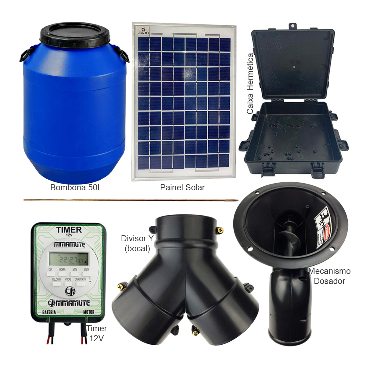 Alimentador Automático Painel Solar C/bateria De Lítio