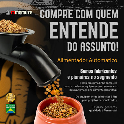 Alimentador Automático Com Reservatório De 50l  com Wifi para todos os animais completo com suporte de bombona