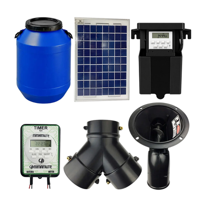 Alimentador Automático Com Reservatório De 50l SOLAR para todos os animais completo
