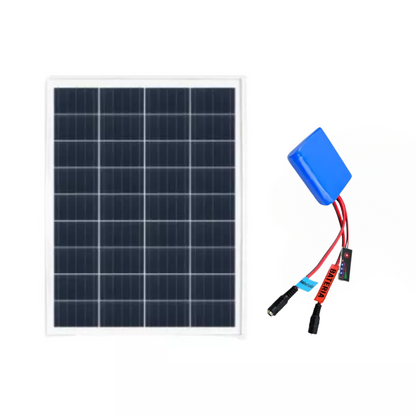 Kit Painel Solar + Controlador de Carga + Bateria de Lítio+ Timer 12v