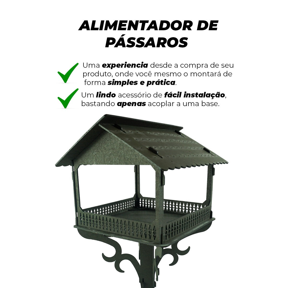 Alimentador Comedouro Tratador  de Pássaros para Jardim Casa