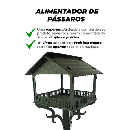 Alimentador Comedouro Tratador  de Pássaros para Jardim Casa