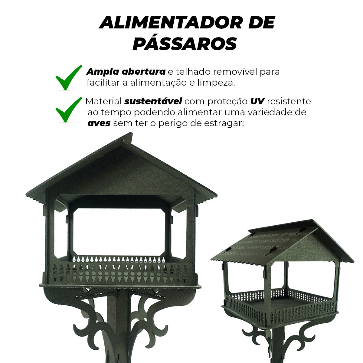 Alimentador Comedouro Tratador  de Pássaros para Jardim Casa