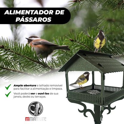 Alimentador Comedouro Tratador  de Pássaros para Jardim Casa