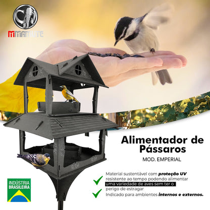 Comedouro Tratador Imperial Alimentador de Pássaros Aves Jardim