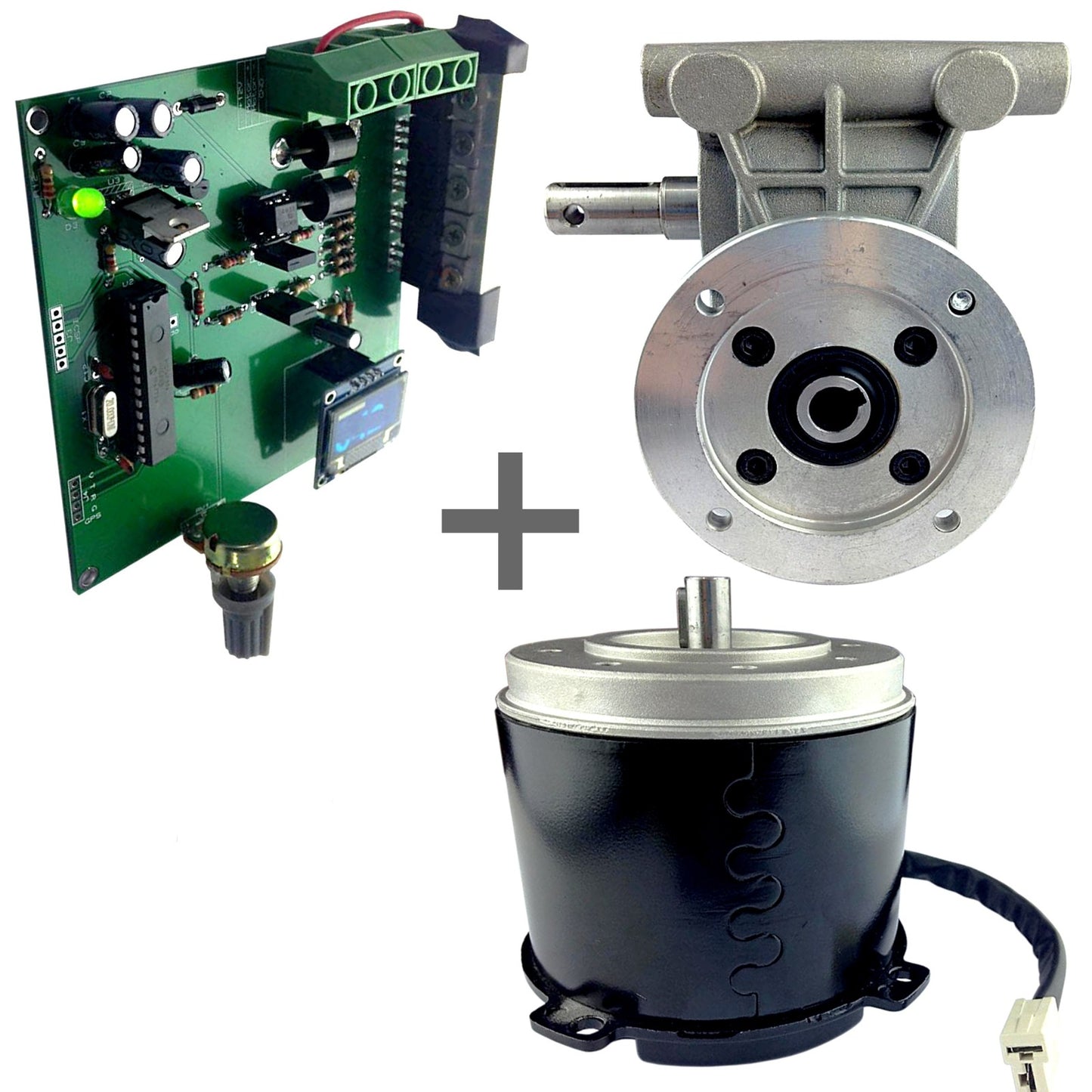 Motor 12v 220w Redutor 1/76 Controle De Velocidade+ Fonte