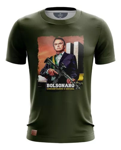 Camiseta Blusa Presidente Bolsonaro Consertando O Brasil