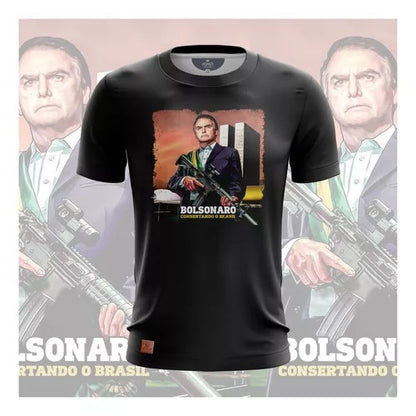 Camiseta Blusa Presidente Bolsonaro Consertando O Brasil