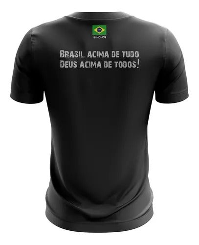 Camiseta Bandeira Brasil Bolsonaro Poliéster