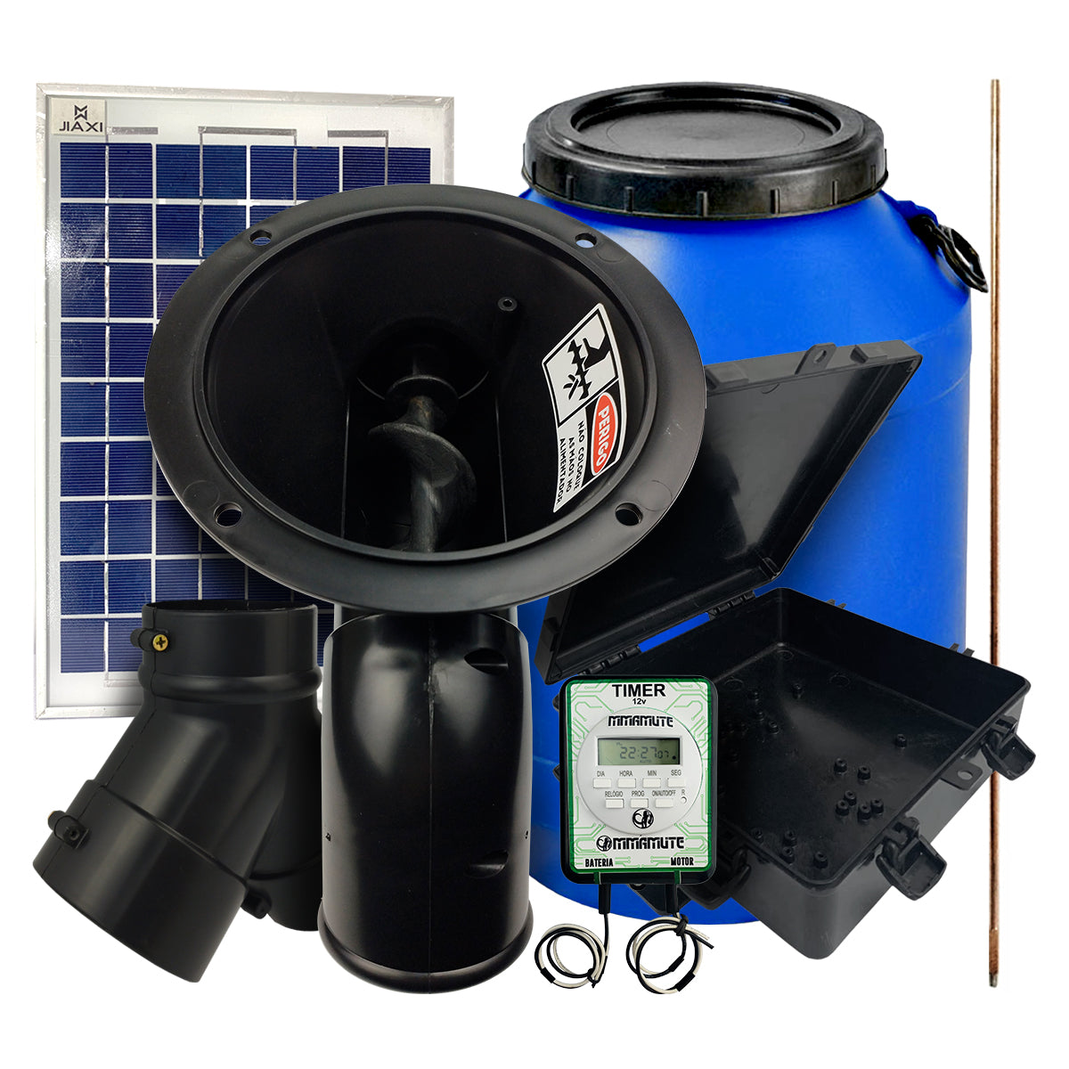 Alimentador Automático Painel Solar C/bateria De Lítio