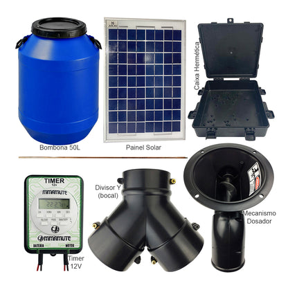 Alimentador Automático Painel Solar C/bateria De Lítio