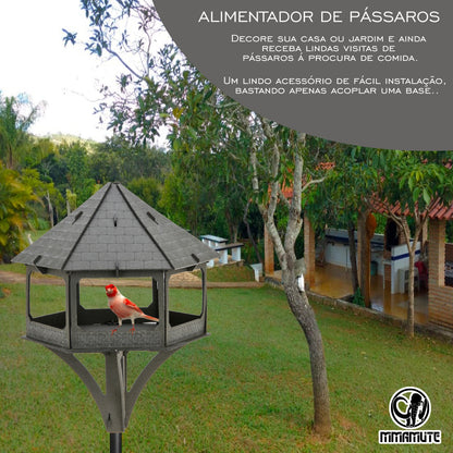 Kit 2un Tratador Alimentador Pássaros Livres Porta Ração Aves Lindo